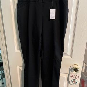 Croft & Barrow 12 Regular Straight Pants - Black